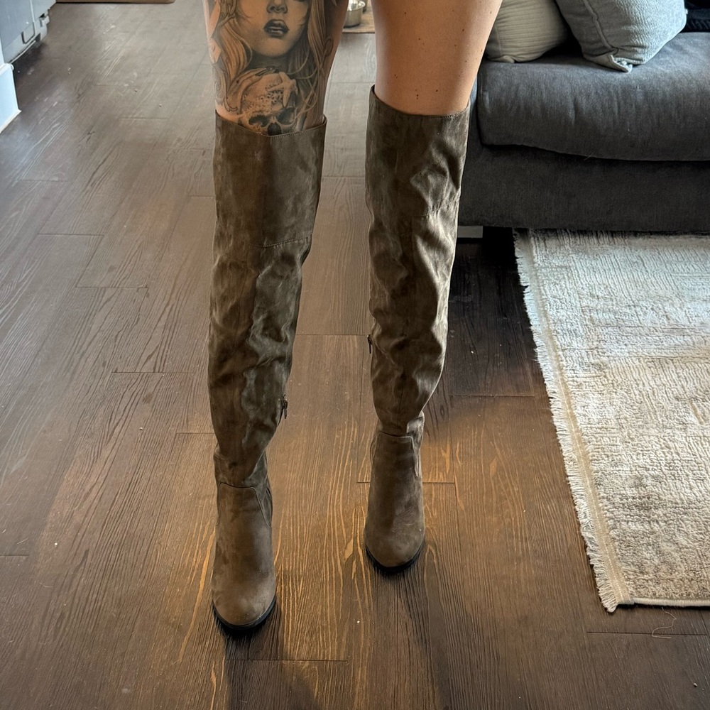 Over The Knee Faux Suede Boots